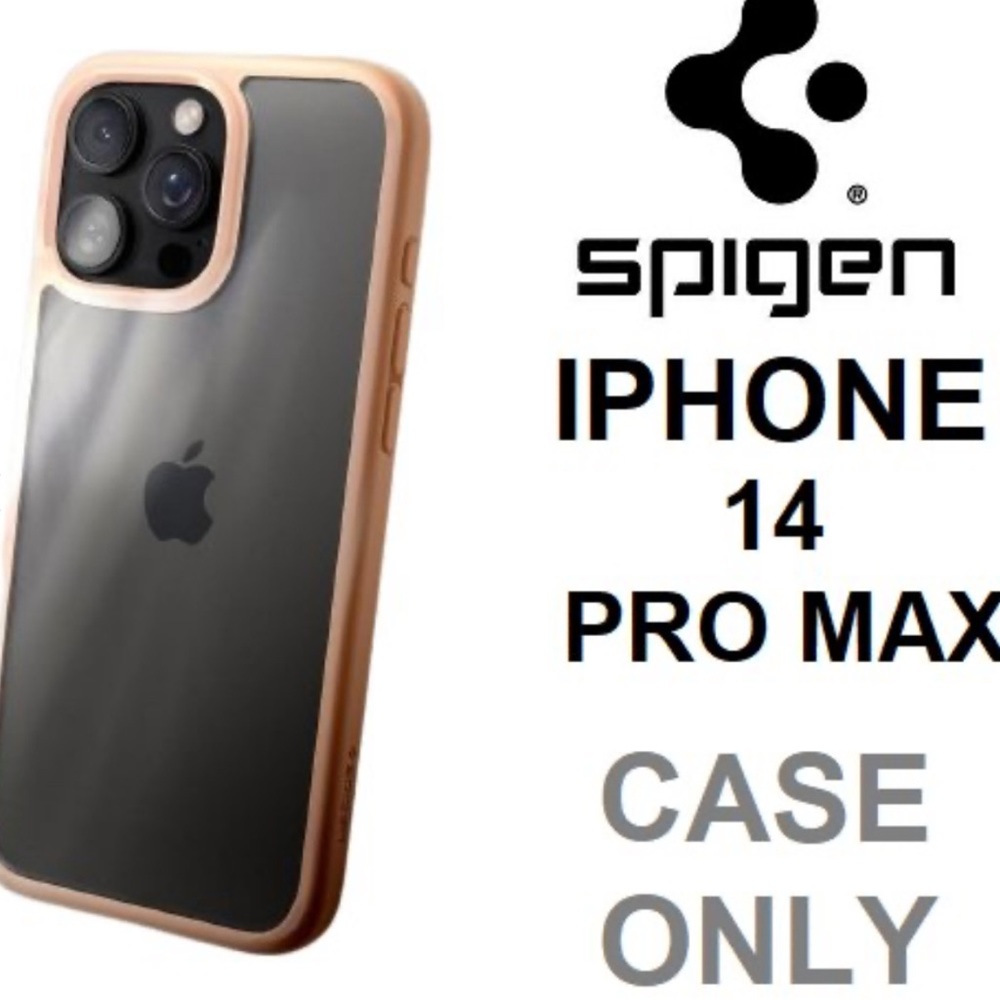 Spigen Black and Gold iPhone 14 Pro Max Case Slim Fit